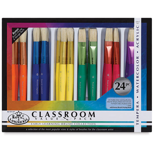 Chubby Early Learning Brush Set 24/Pkg