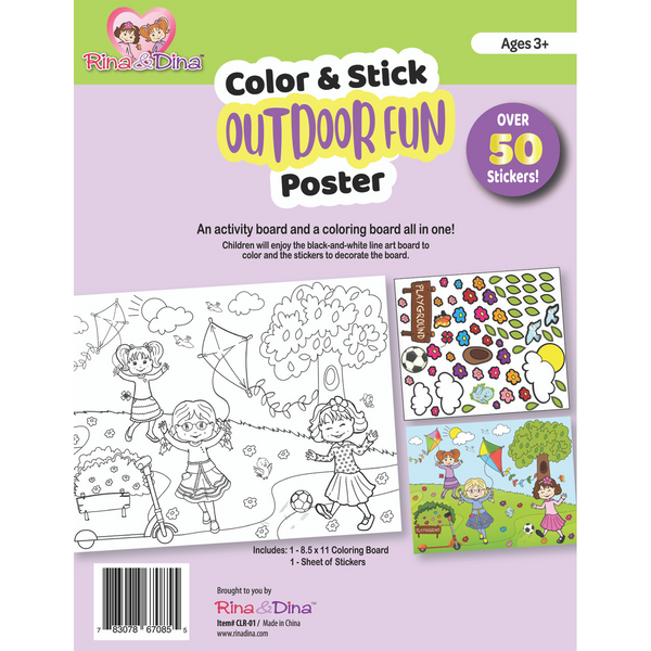 Color and Stick Outdoor Fun Poster