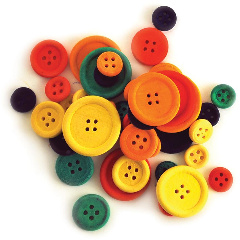 Craft Buttons Assorted 40/Pkg Colored