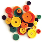 Craft Buttons Assorted 40/Pkg Colored