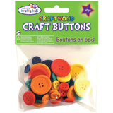 Craft Buttons Assorted 40/Pkg Colored