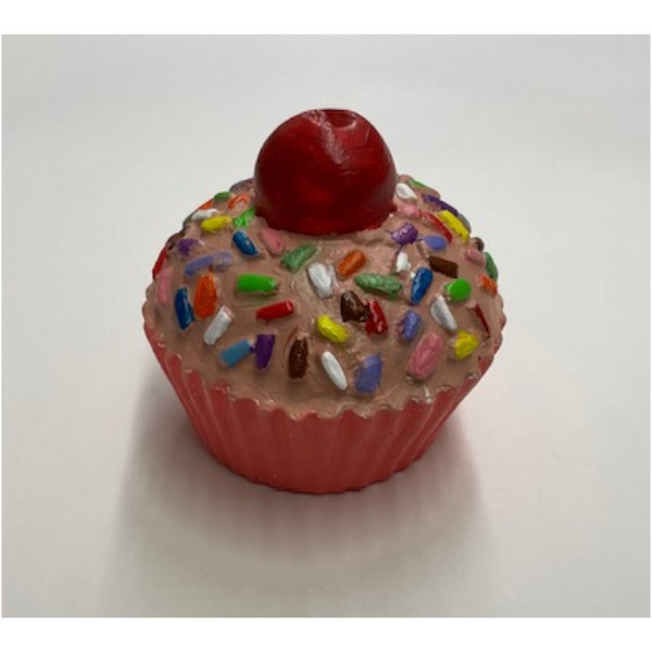 Cupcake With Cherry Statue Plaster Mold