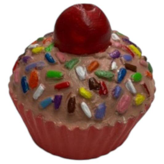 Cupcake With Cherry Statue Ready to Paint Plaster Mold