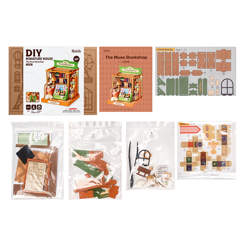 DIY Miniature House The Muse Bookshop