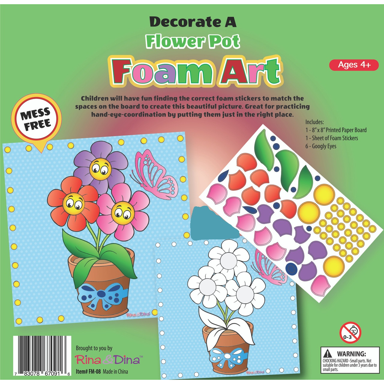 Decorate a Flower Pot with Foam Art