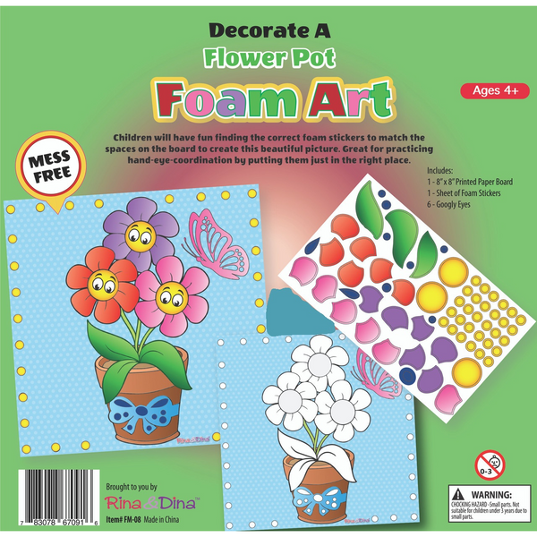 Decorate a Flower Pot with Foam Art