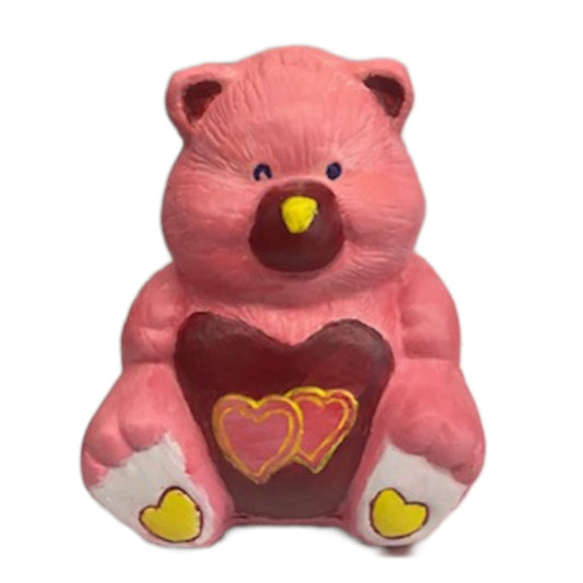 Double Heart Bear Statue Ready to Paint Plaster Mold