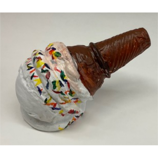 Dropped Ice Cream Cone Statue Plaster Mold