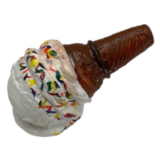 Dropped Ice Cream Cone Statue Ready to Paint Plaster Mold