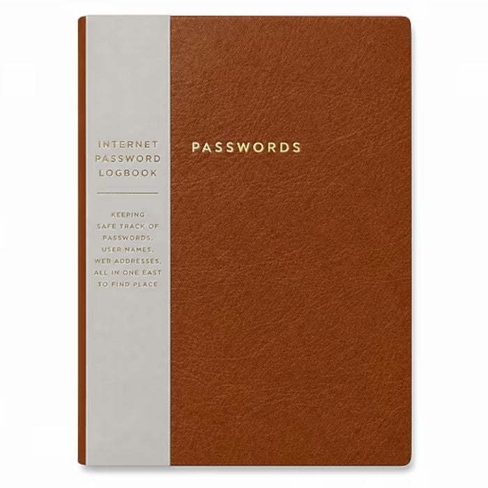 Eccolo Password Keeper Hardcover Guided Journal, 4" x 6", 143 Pages