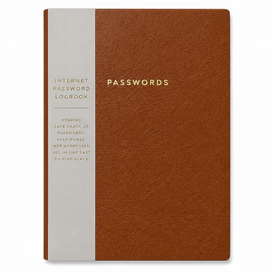 Eccolo Password Keeper Hardcover Guided Journal, 4" x 6", 143 Pages