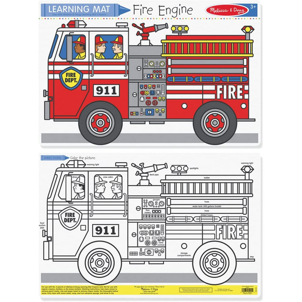 Fire Engine Write A Mat