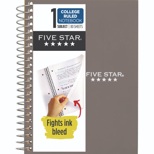 Five Star 1Subject Personal Notebook, College Ruled, 7" x 5", 80 Sheets