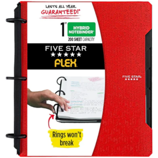 Five Star Flex Hybrid Note Binder 1"