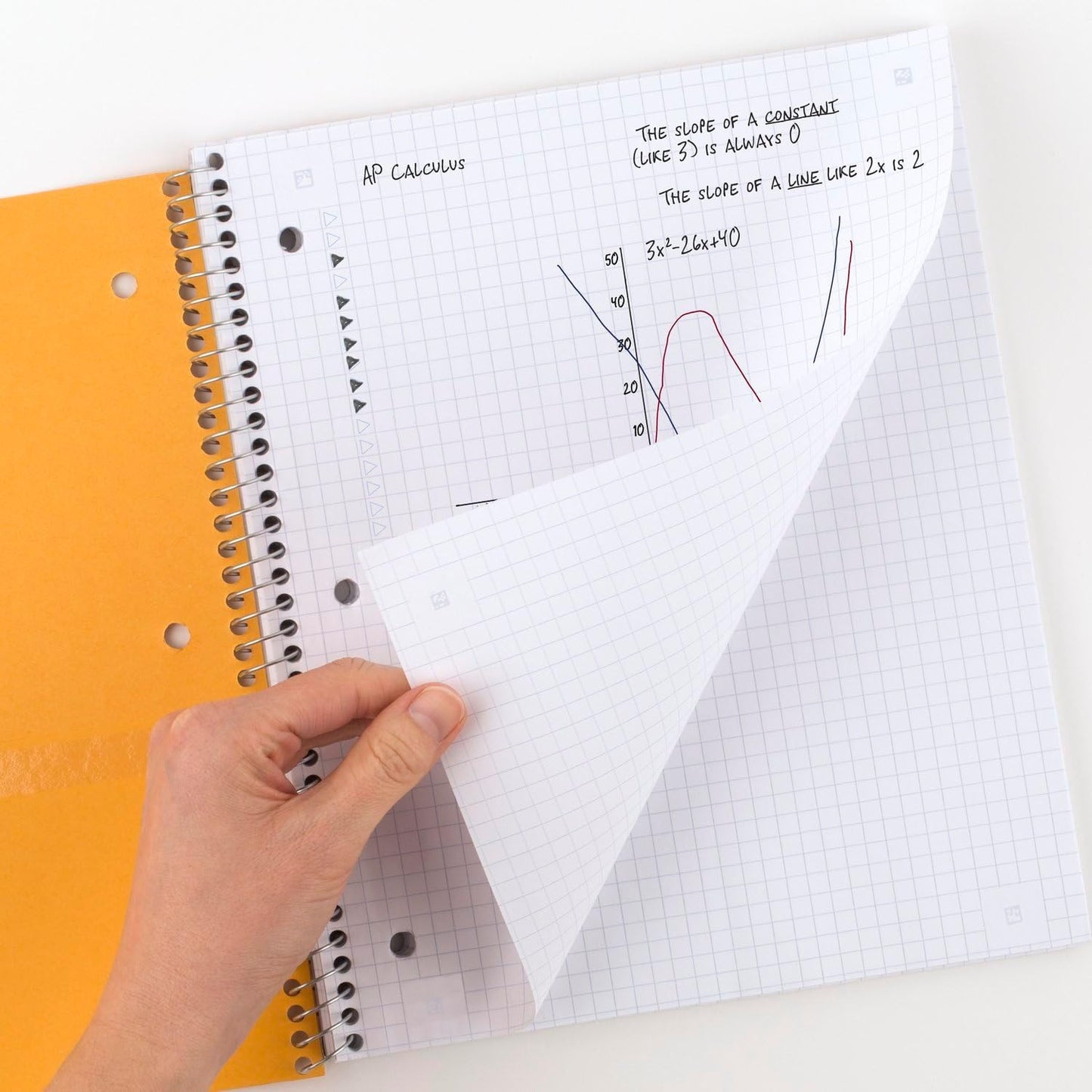 Five Star Spiral Notebook, 1 Subject, Graph Ruled,11" X 8 1/2" , 100 Sheets