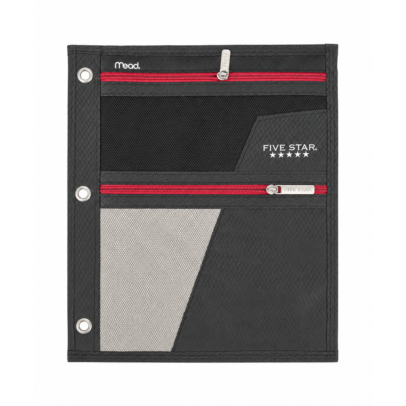 Five Star Zippered 3 Compartment Binder Pouch
