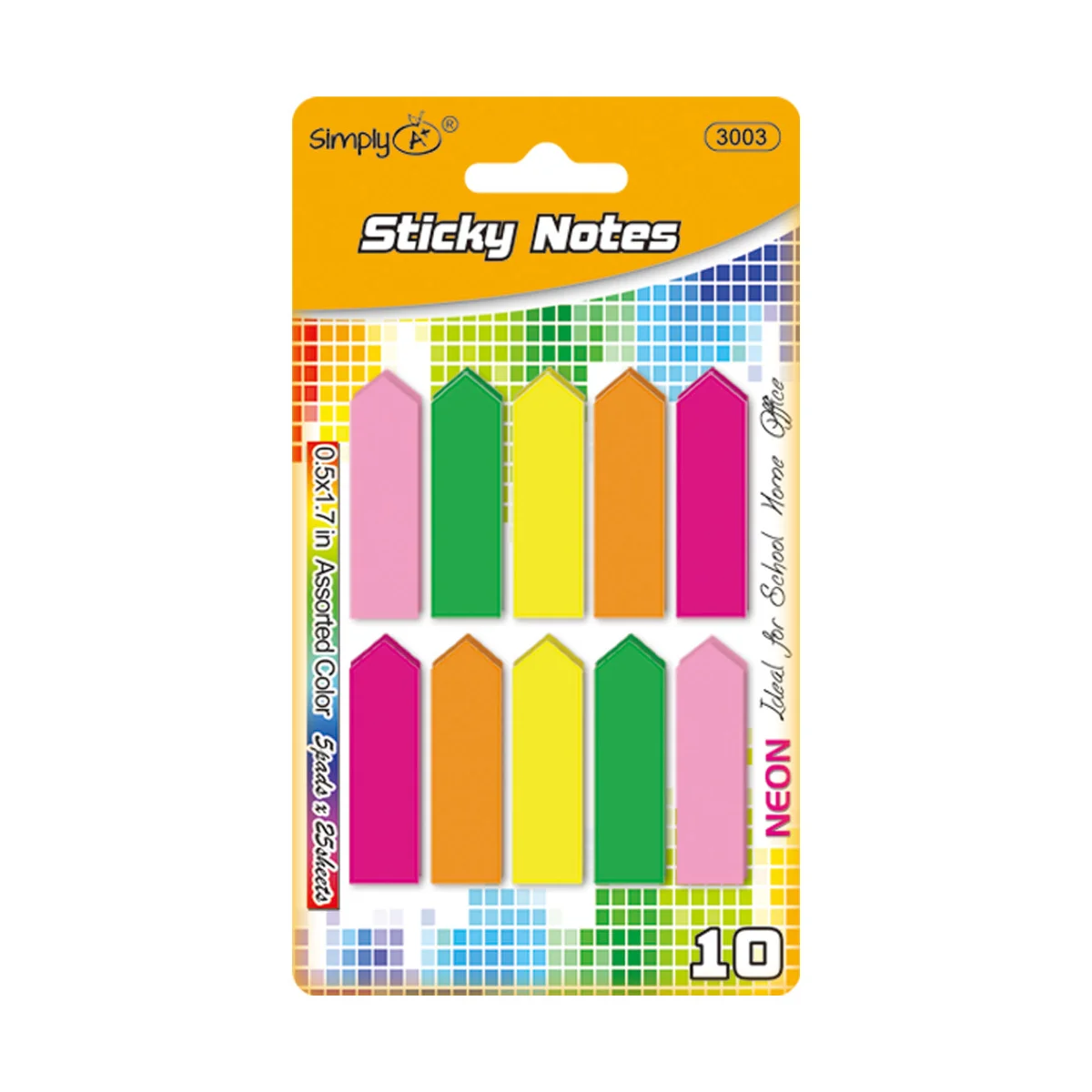 Flag Note Stick On Neon 250 Ct