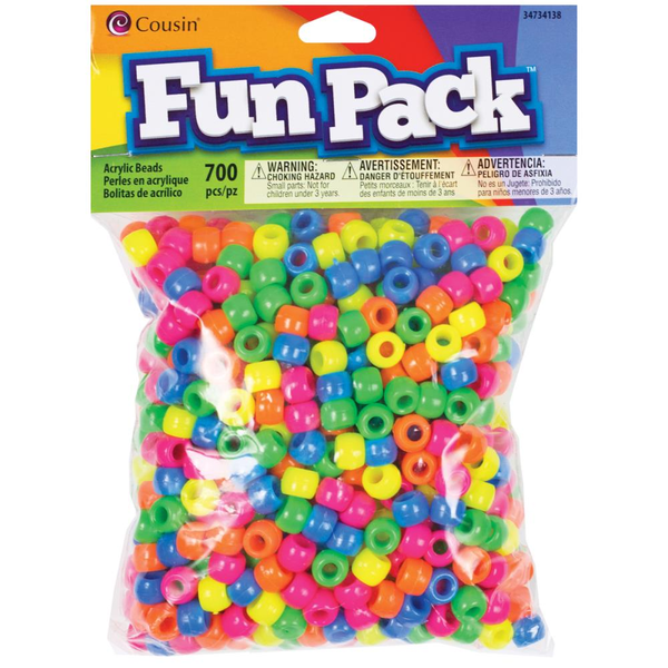 Fun Pack Acrylic Pony Beads 700/Pkg