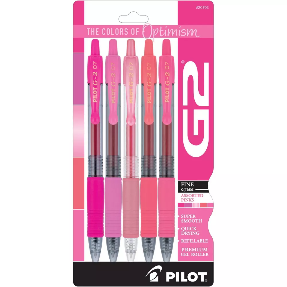 G2 Pilot Fine 0.7 mm Pens- Pack of 5