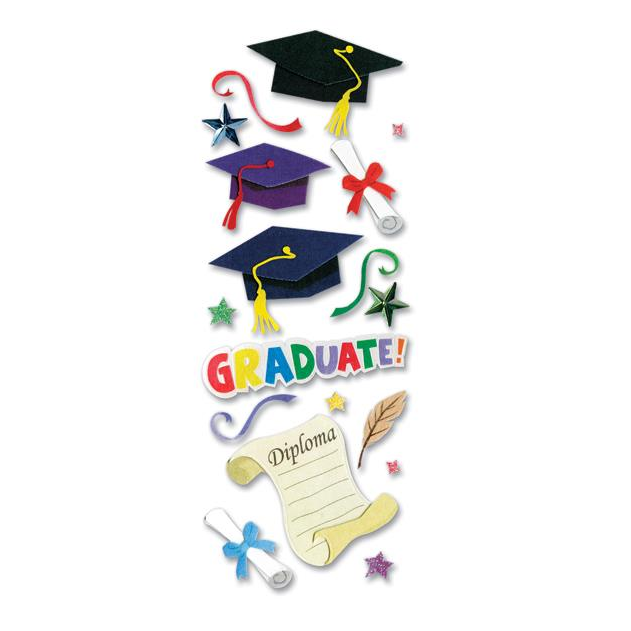 Graduation Dimensional Stickers