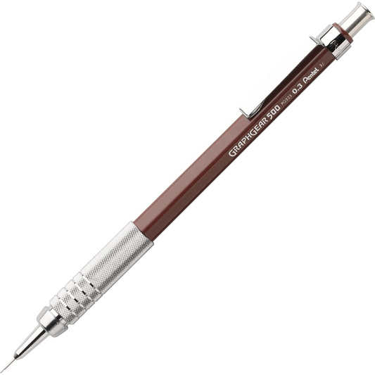 GraphGear 500 Automatic Drafting Pencil 0.3mm, Brown Barrel