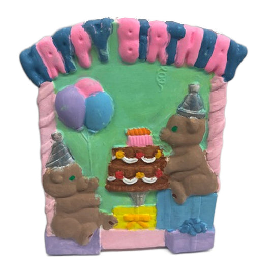 Happy Birthday Plaque Ready to Paint Plaster Mold