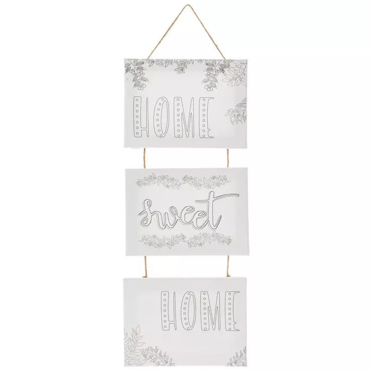 Home Sweet Home Hanging Canvas Art Painting Kit