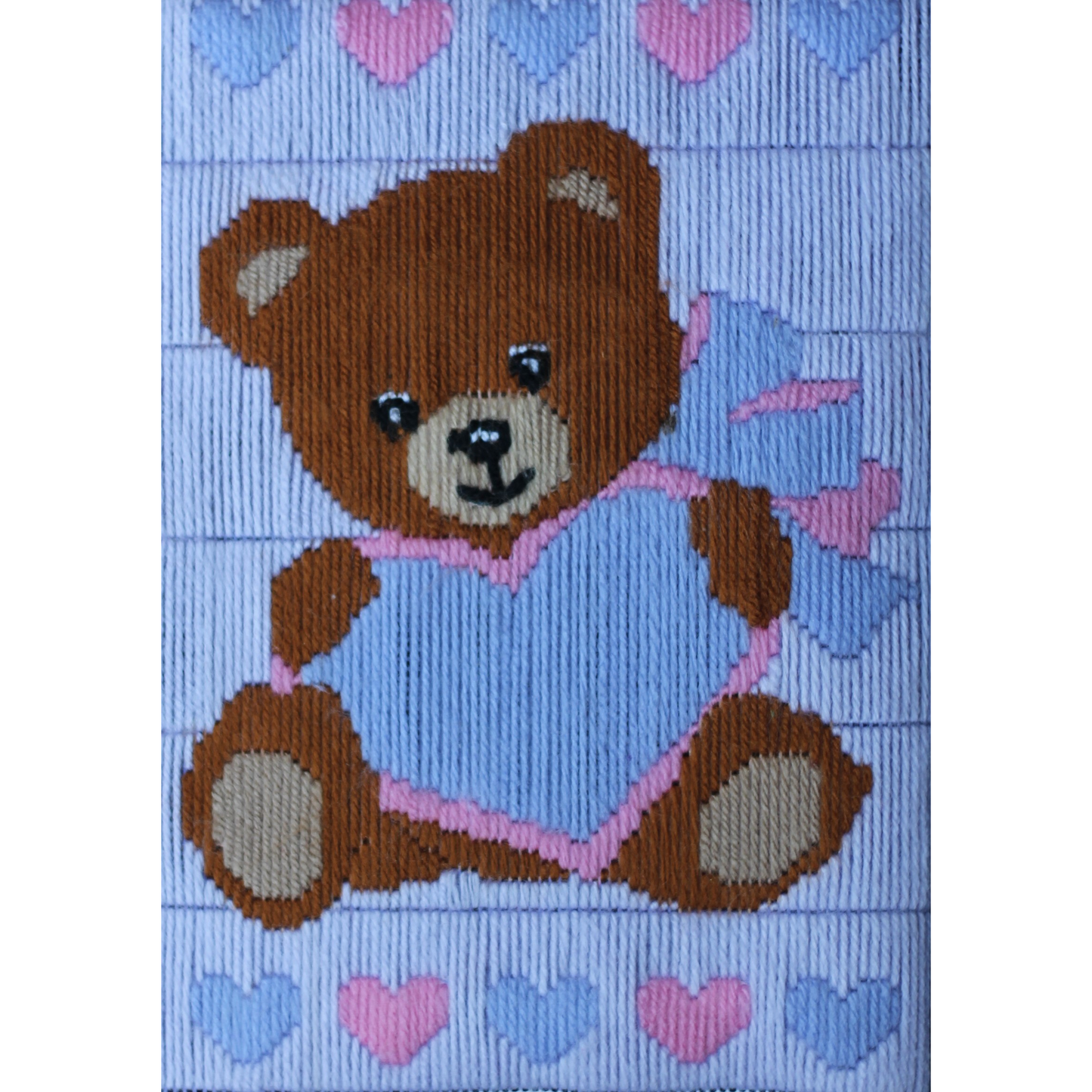 Long Stitch Tapestry Bear Heart