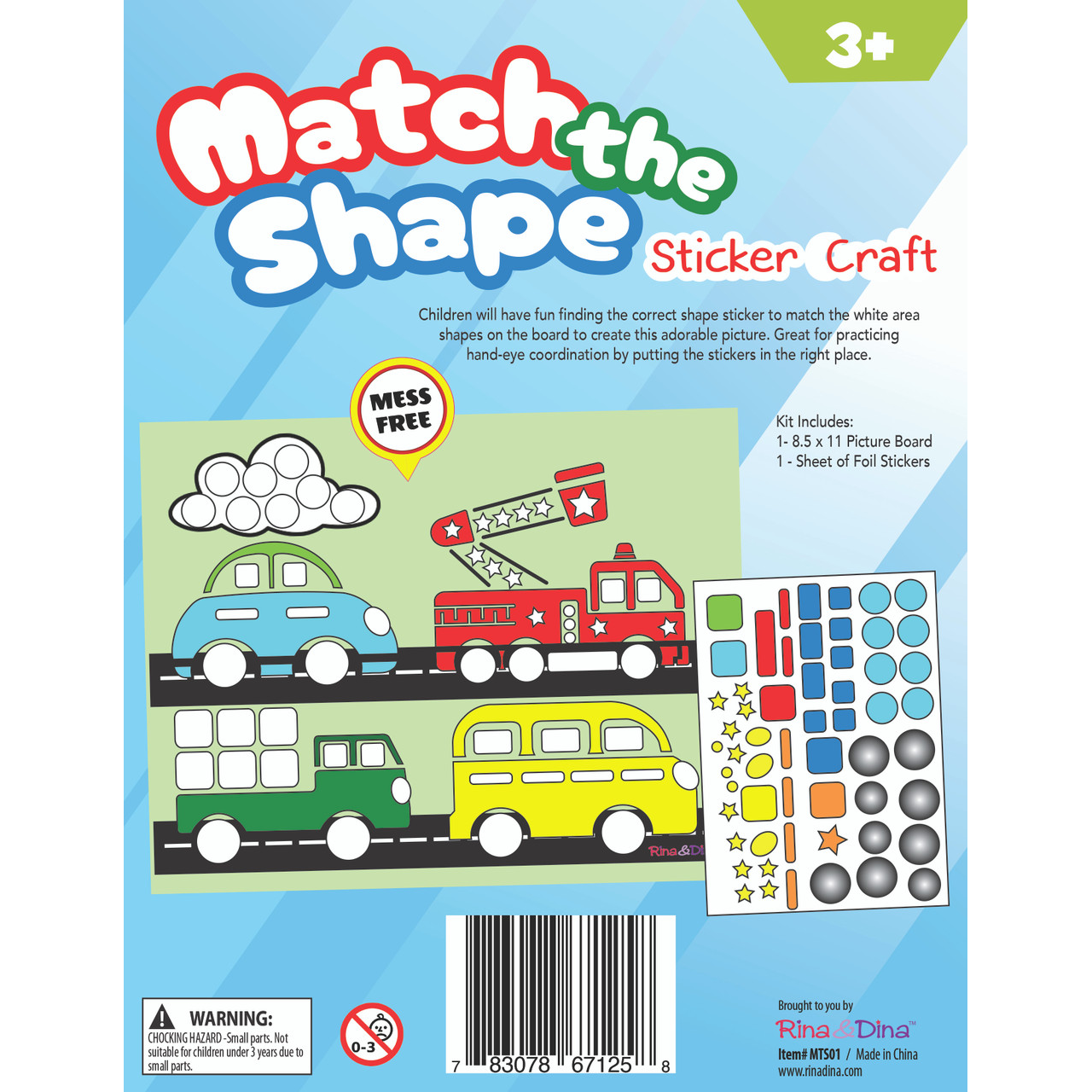 Match the Shape Sticker Craft