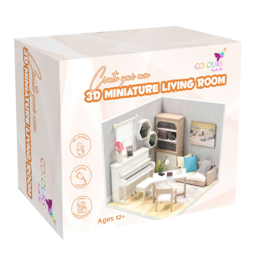 Create Your Own 3D Miniature Living Room Kit