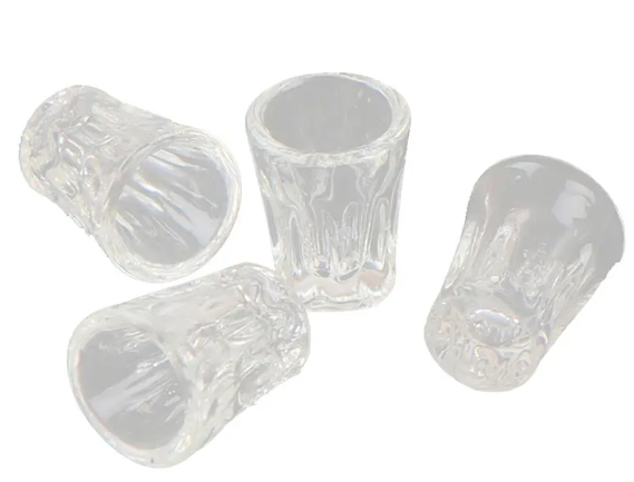 1 :12 Scale Miniature Resin Transparent Cup Set of 4
