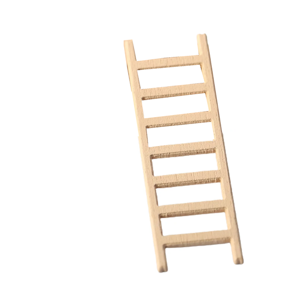 1:12 Scale Miniature Wooden Ladder