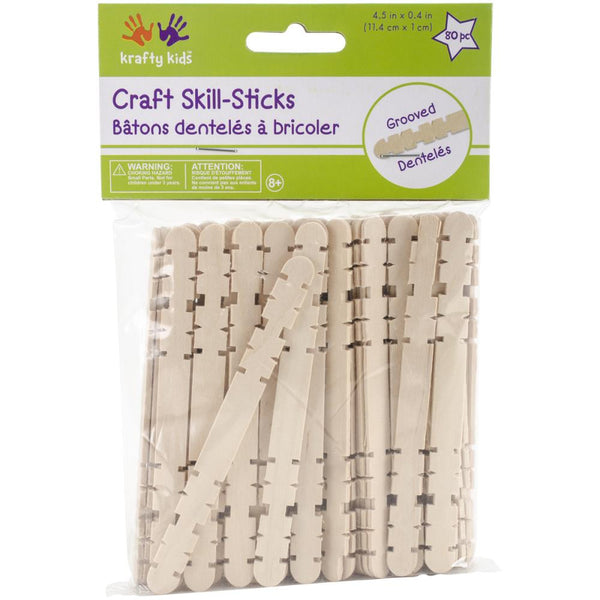 Natural Craft Skill Sticks 4.5" 80/Pkg