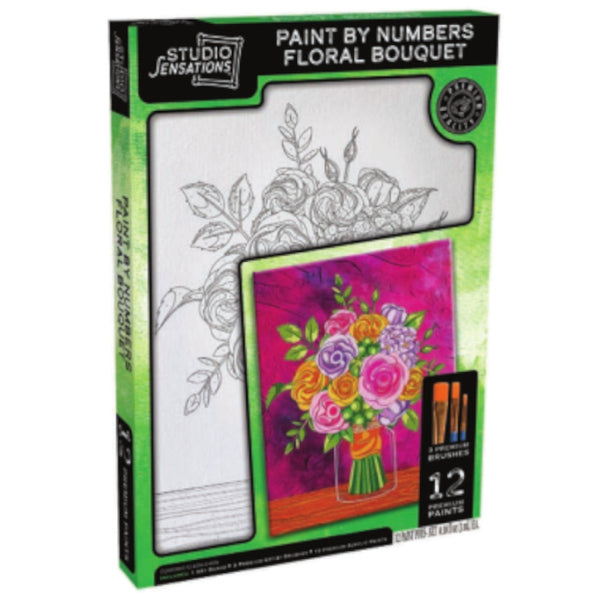 Paint By Number Art Kit Floral Bouquet
