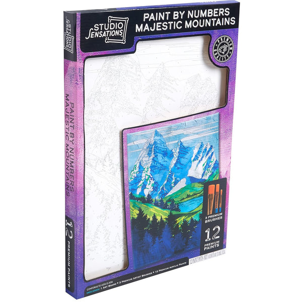 Paint By Number Majestic Mountains