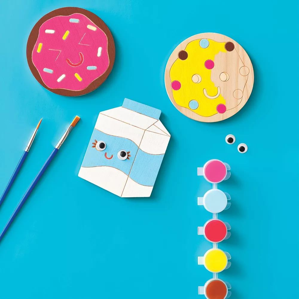 Paint Your Own Wood Food Magnets