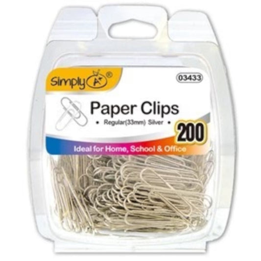 Paper Clips Silver 200 Pieces