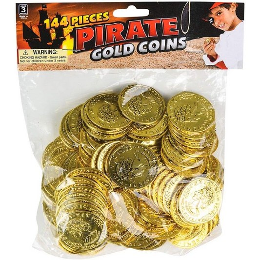 1.5" Plastic Gold Coins-144 Pieces