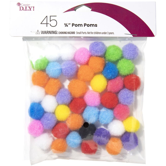 Pom-Poms .75" 45/Pkg Multi