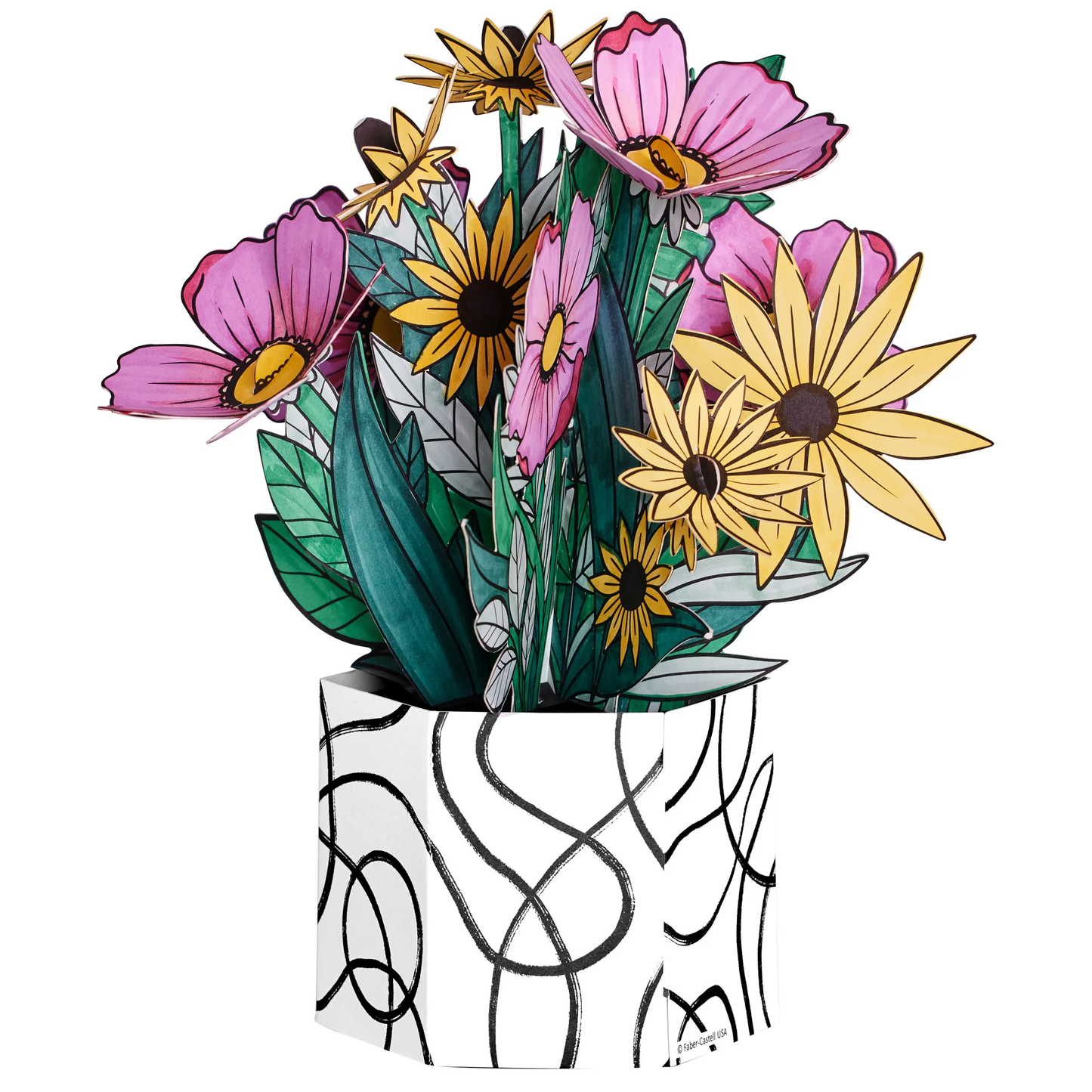 Pop Up Coloring Bouquet Wildflower Bunch