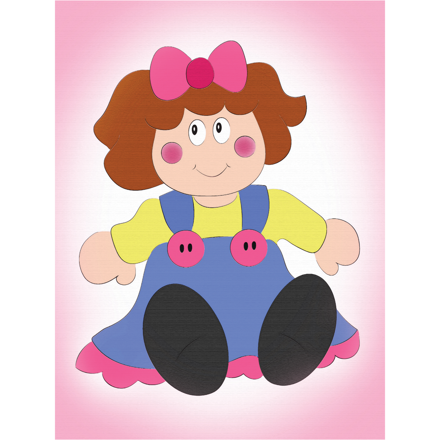 Preprinted Canvas Doll 9" x 12"