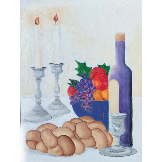 Preprinted Canvas Shabbos 9" x 12"