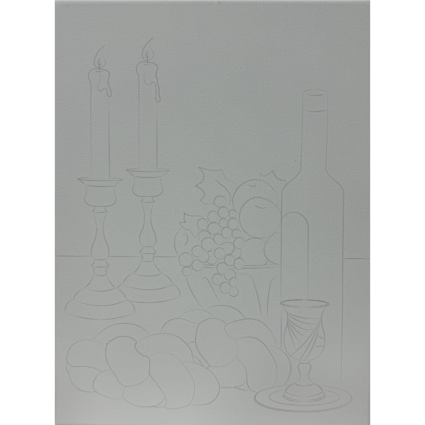 Preprinted Canvas Shabbos 9" x 12"