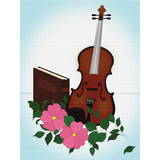 Preprinted Canvas Tehillim Violin 11" x 14"