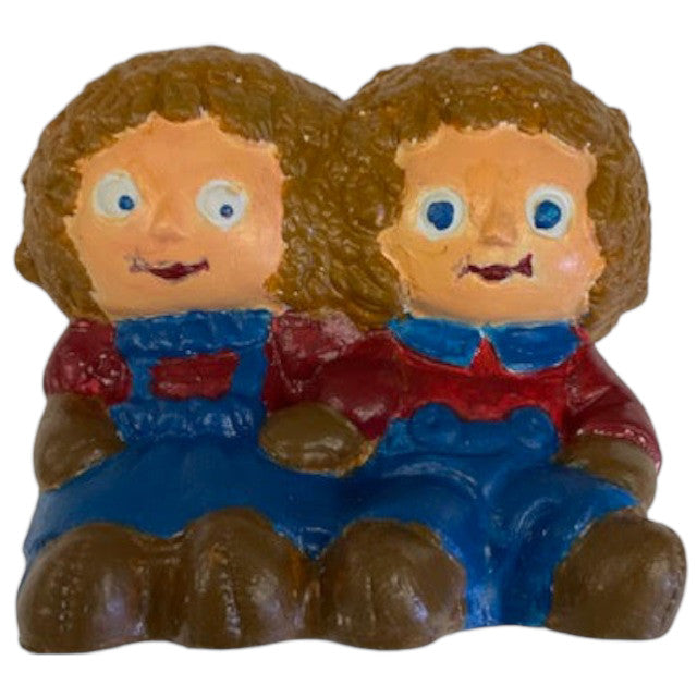 Rag Dolls Seated Statue Ready to Paint Plaster Mold