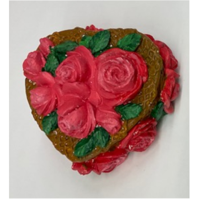 Rose Covered Box Plaster Mold