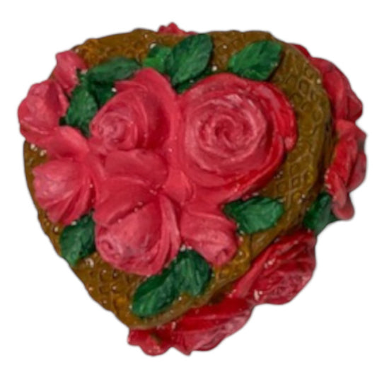 Rose Covered Box Ready to Paint Plaster Mold
