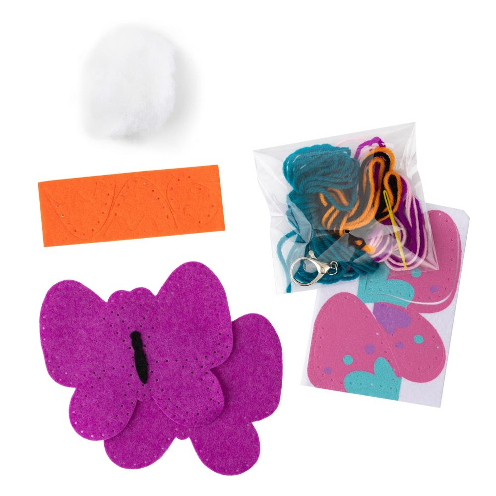 Sew Cute Felt Backpack Clip Butterfly Tassel