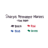 Sharpie Fine Point Permanent Markers 4 Pack