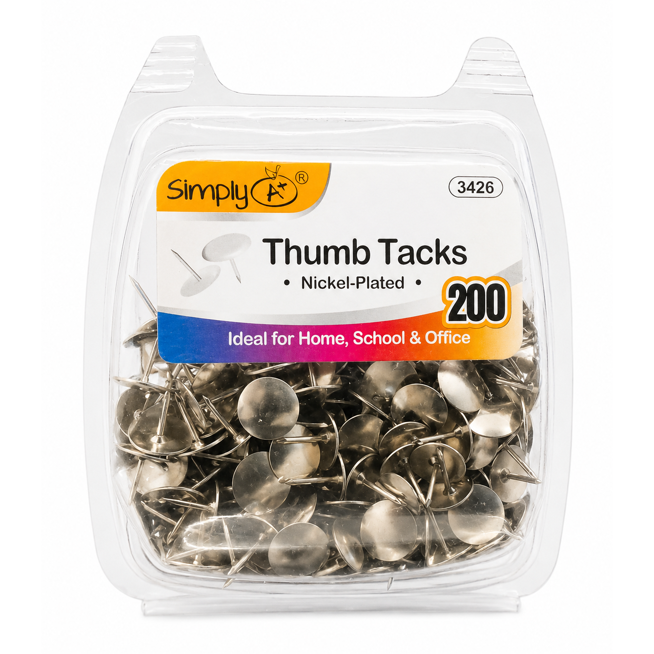 Silver Thumbtacks 200 Ct